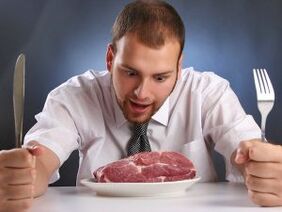Meat to increase potency in the male ration